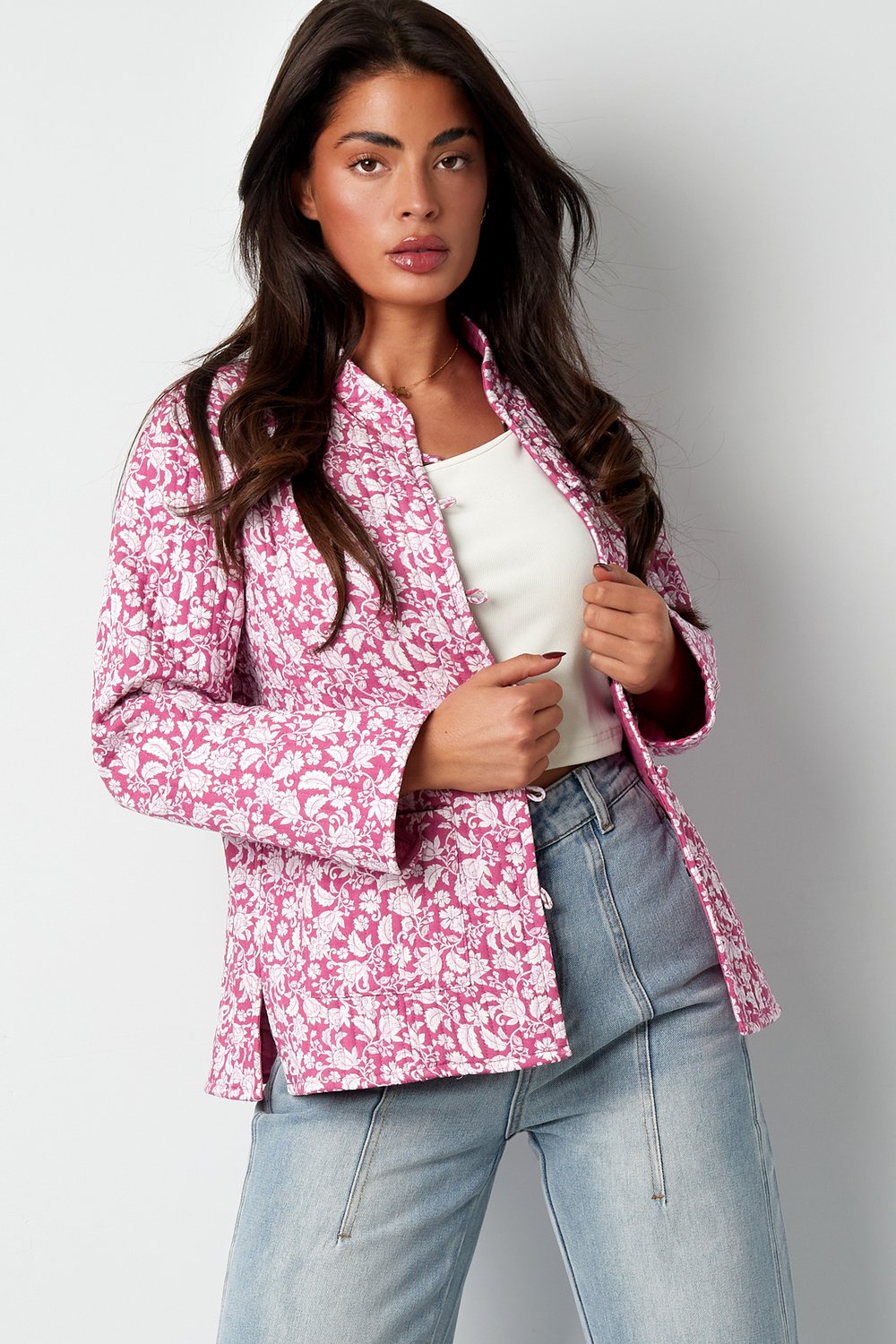 Pink print jacket h5Picture5